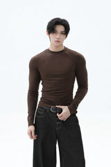 Tencel Fitted Raglan Long Sleeve Tee