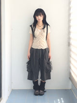 vintage shirring button t