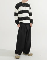 Damage Stripe Over-fit Knit