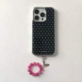 dot silver bumper case [black]