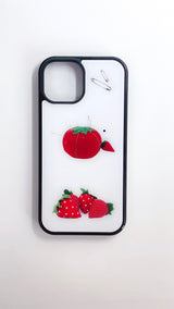 Tomato Needle Cushion Glass bumper Case
