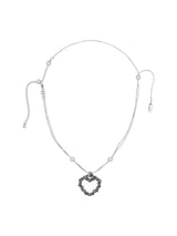 NO.610 [BLACK] SPIKY HEART NECKLACE