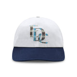 XTA090 Check Graphic Cotton Ball Cap (WHITE)