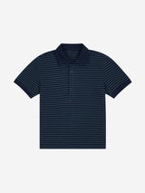 1/2 REGULAR STRIPE PK TEE (NAVY)