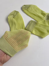Colored Ribbed See-through Socks