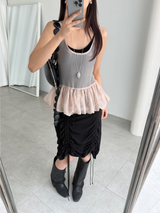 organza balloon blouse (3color)