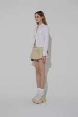 CHINO PLEATS SKIRT