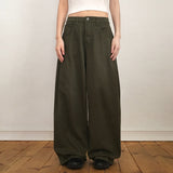 Pech Side Folding Wide Cotton Pants