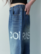 NOKIN SIDE DIRTY LOGO DENIM BANDING PANTS UNISEX
