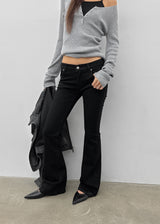 [MADE] Formal Low-Waist Bootcut Cotton Pants