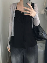 Lua see-through V-neck cardigan (5 colors)