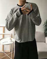 Lav Crop Contrast Knit