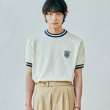 ballast athletic ringer knit sweat cream