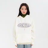 CHROME OVAL LOGO HOOD TEE-IVORY