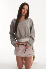 Mix logo sweatshirt - gray