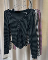 Stripe snap T (3 color)