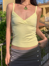 [Ofom] DEEP LACE SLEEVELESS