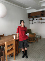Rambo check midi skirt (2color)