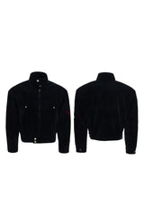 Velvet Croc Panel Jacket