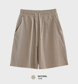 [ LOOKPLE x LEBELMENT ] クールピンタックリネンワイドショーツ