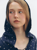 Floral Hoodie (Navy)