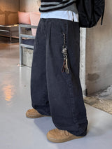 Ease Wide Two-Tuck Denim Pants