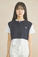 [MADE] Navy Crop Vest FREE