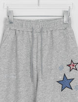 Snao Star Embroidered Patch Banding Wide Pants