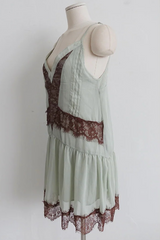 ISABEL LACE CHIFFON MINI DRESS