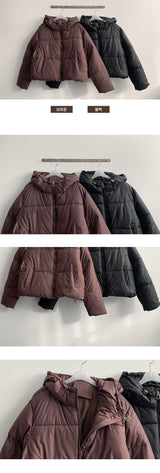 Elegant String Hooded Padded Jumper