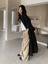HIGH NECK MAXI TRENCH COAT (3C)