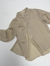 Bron Stripe Linen Loose Fit Shirt