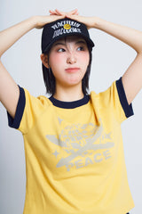 ユニバーサルプリント ½Tシャツ (yellow/navy)
