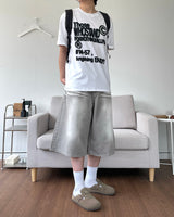 Leeds Washing Half Denim Pants