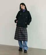 Fleece Button Anorak Deep CharCoal