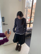 Brikin Cotton Midi Frill Skirt