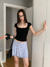 Simple Square Fake Tube Top Short-Sleeved T-shirt