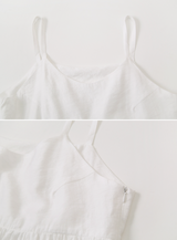 [SHOPPERMADE] シフォンレイヤードノースリーブブラウス + ネクタイセット