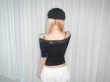 moncher lace wrap top(3 color)