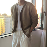 LMN Garment ツートン スナップ カーディガン (3色)