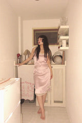 LUNA SATIN CAMI TOP (WHITE, PINK 2COLORS!)