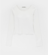 [B-BASIC] ソフトUネックブラトップ長袖Tシャツ (エンベデッド)