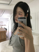 ボタンヘアピン