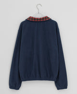 Hael Check Anorak Fleece Sweatshirt