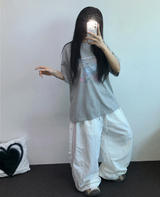 トラック3 ラインバルーンナイロンパンツ 🎀🩷🤍🖤🧸6カラー