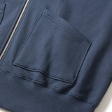 Sunburst hoodied zip-up / Smoke navy