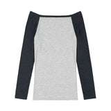 Heavenly Off-Shoulder Long Sleeve (Charcoal) F25QB084
