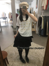 Rosa Asymmetrical Frill Skirt  (3color)