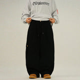 PI Cargo Button Wide Balloon Pants