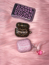 Leopard Silver Pink MagSafe Card Wallet